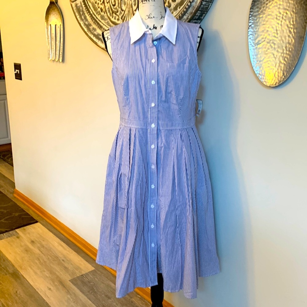 NWT Jessica Howard striped summer dress.  Classy & beautiful!  Sz12. Fully lined
